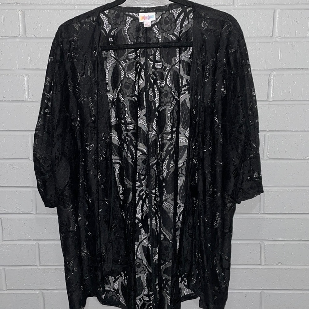 Black lace overlay